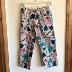 FABULA Print Elastic Waist Pants Trousers Size 6